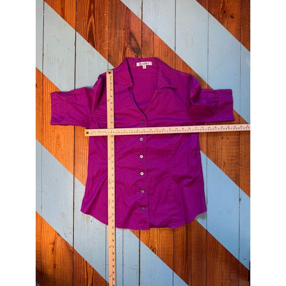 Travel Smith Fushia Button Up - Picture 3 of 8